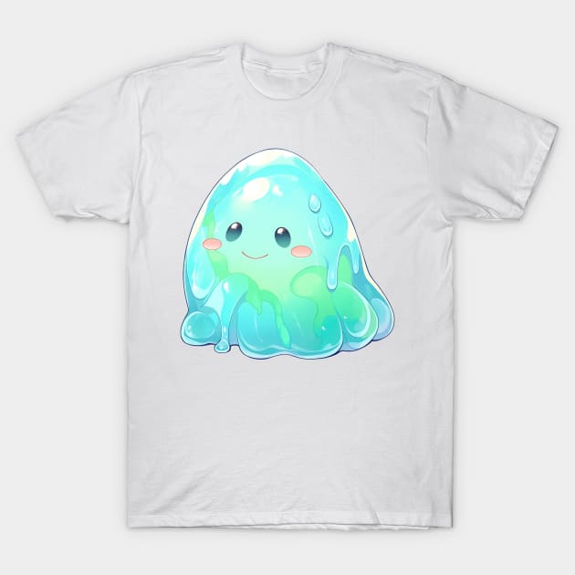 Chibi style Slime Creature T-Shirt by SundayDonuts